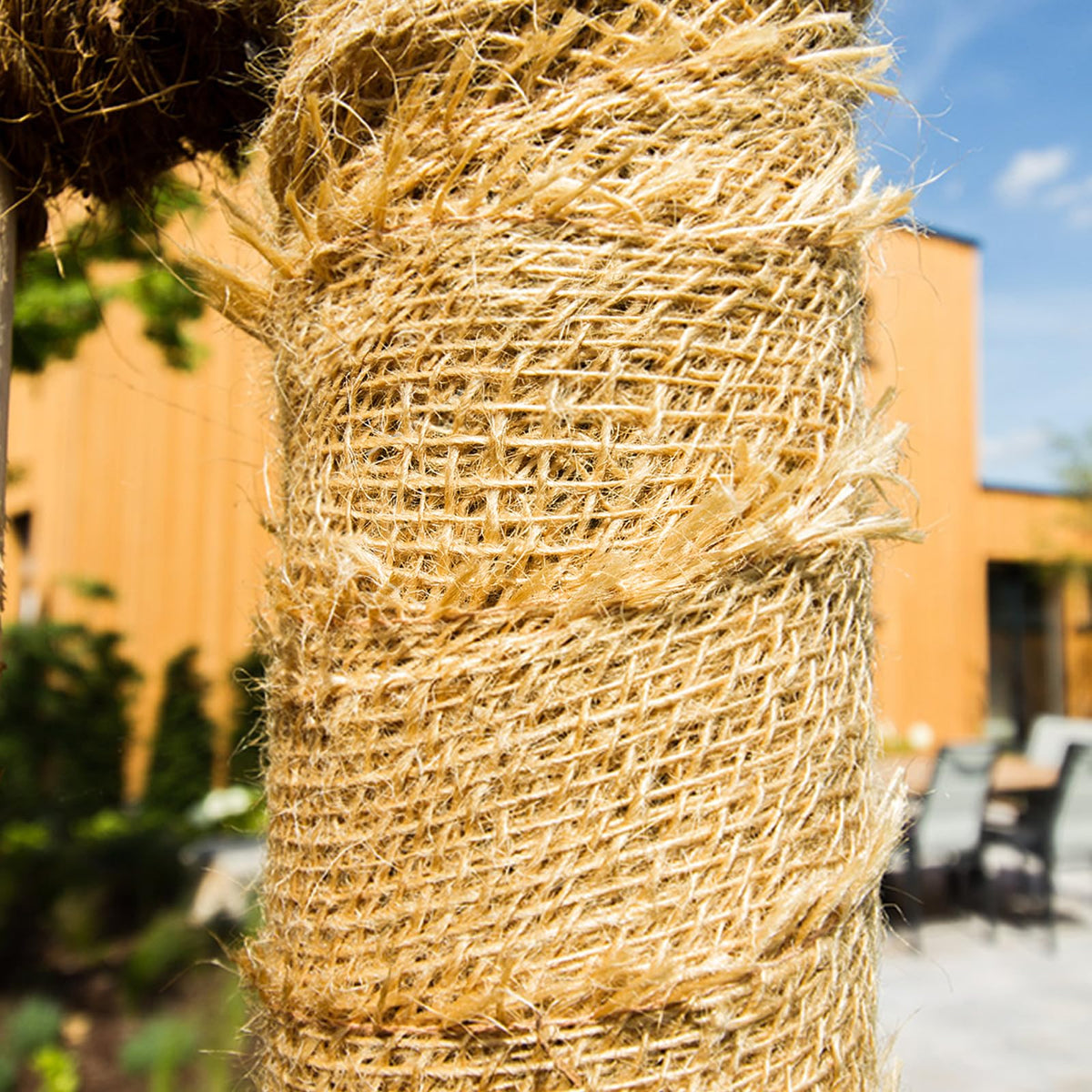 Srmayyi erosion-control burlap helps stabilize soil and reduce runoff in gardens.