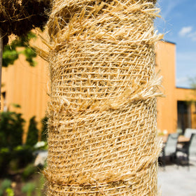 Srmayyi erosion-control burlap helps stabilize soil and reduce runoff in gardens.