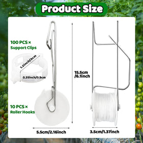 Srmayyi plant support clips ensure even stem distribution on trellis.