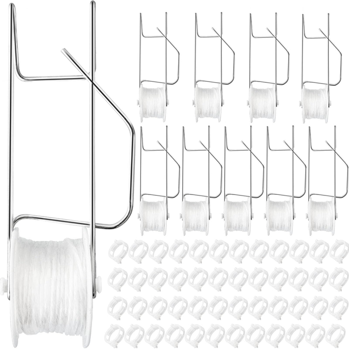 Srmayyi tomato hooks with string provide strong vine support.