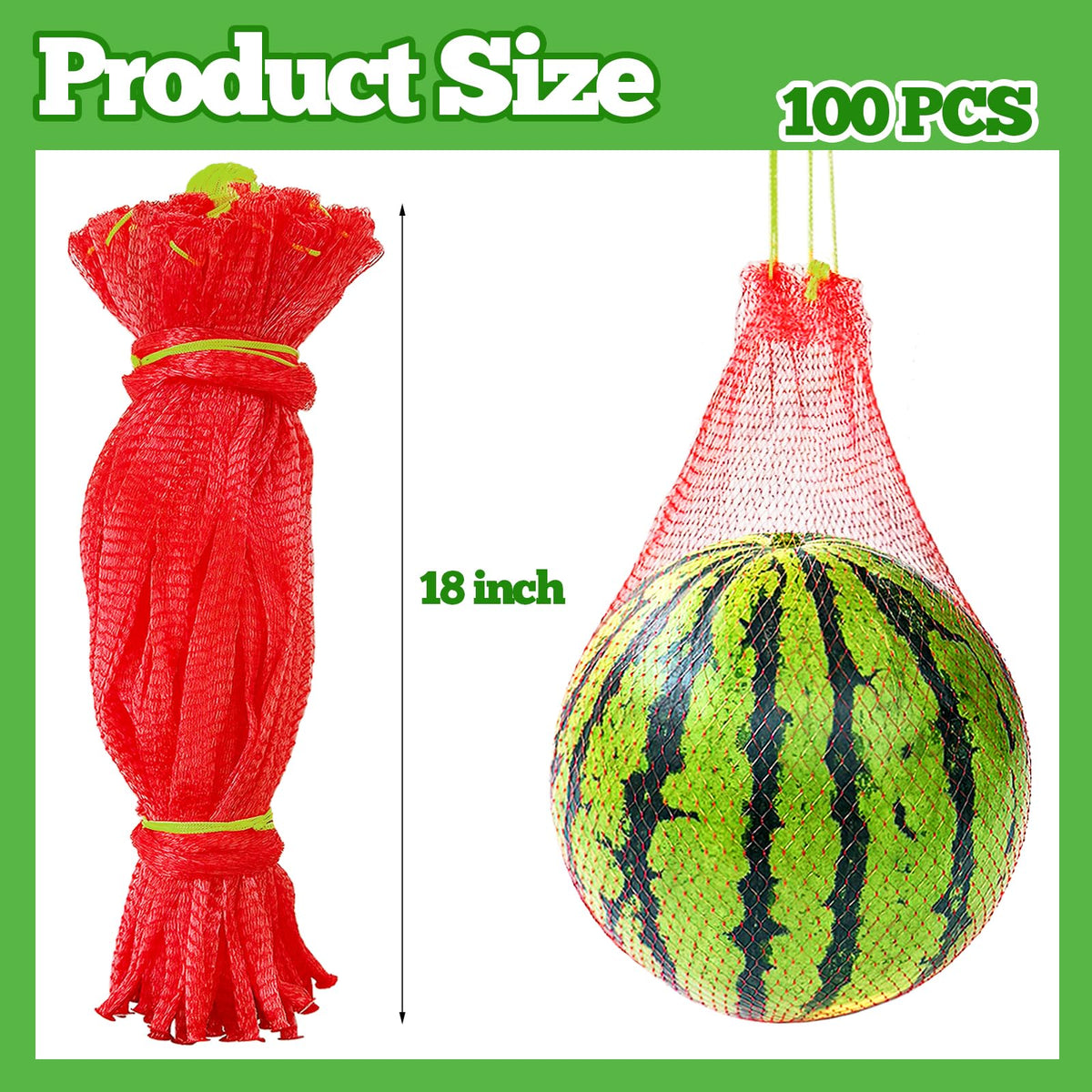 Srmayyi nylon mesh melon hammock used to cradle fruit on trellis