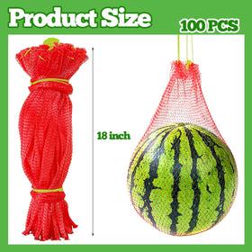 Srmayyi nylon mesh melon hammock used to cradle fruit on trellis