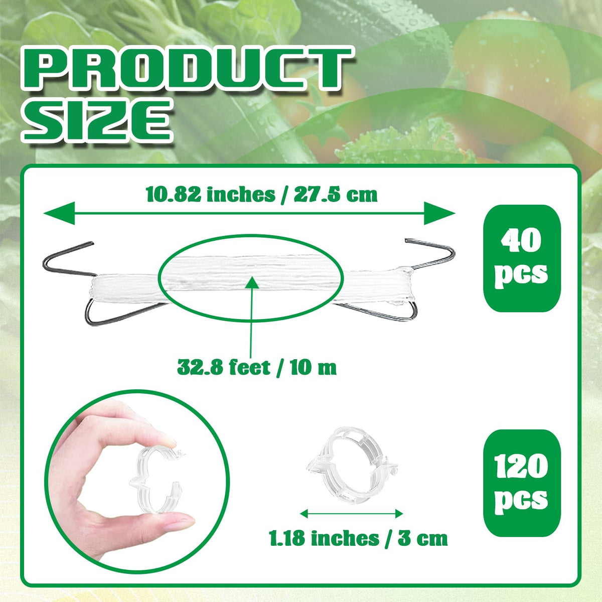 Srmayyi plant support clips help prevent tangling and improve airflow in the garden.