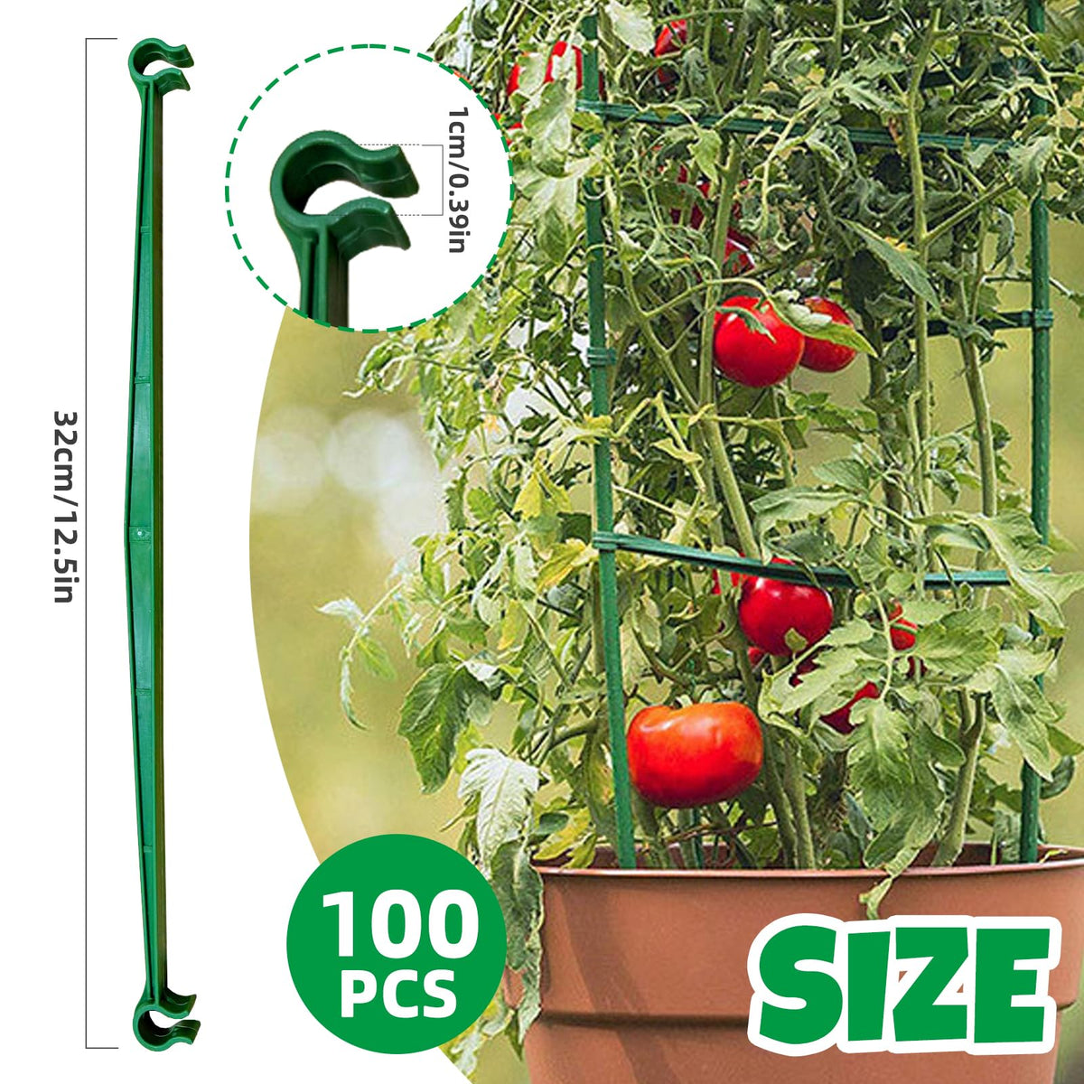 Srmayyi tomato cage assembly with adjustable buckles for customized support.