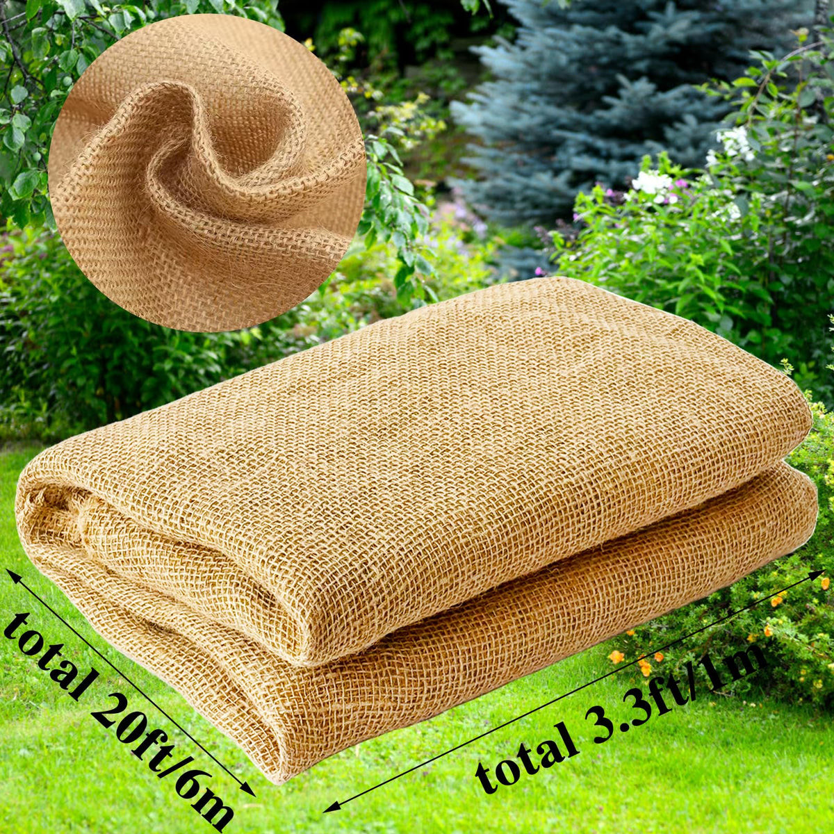 Srmayyi tree wrap burlap demonstrates durable protection for plants and temperature regulation.