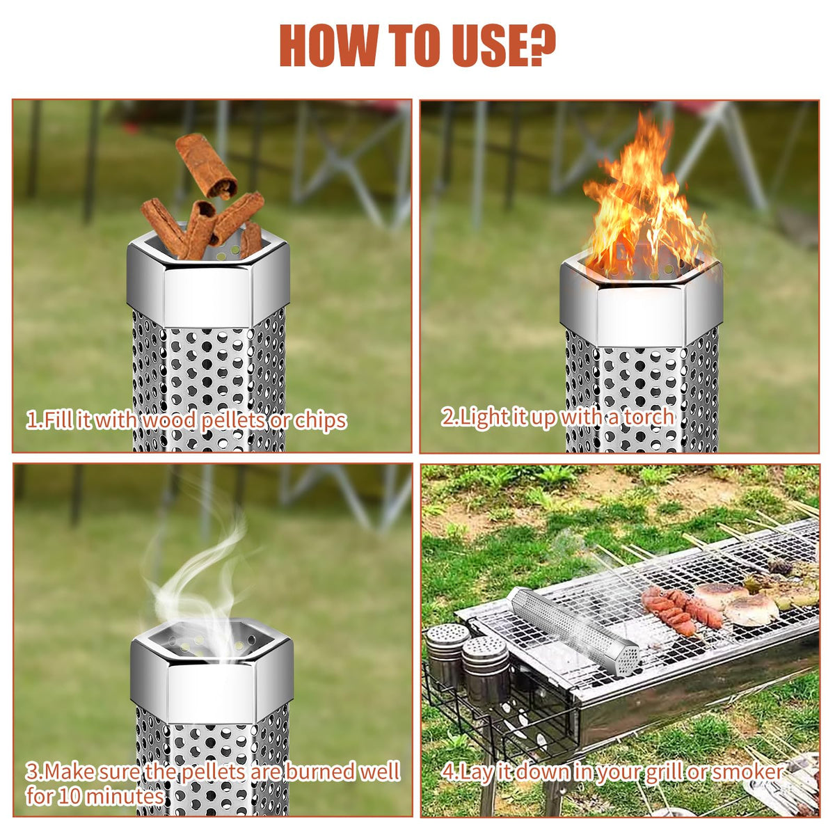 SROKIO smoke tube supports hot and cold smoking on various grills