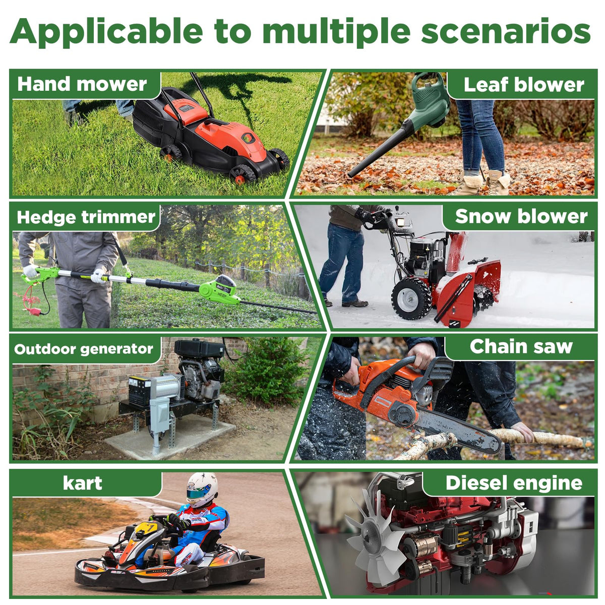 SSFOLPFEE reliable for chainsaws and lawn mowers.
