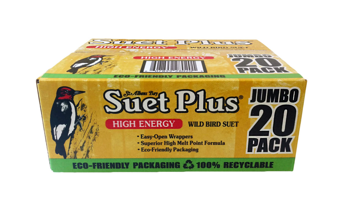 ST. ALBANS BAY SUET PLUS 11oz cake pack fuels backyard birds with reliable energy