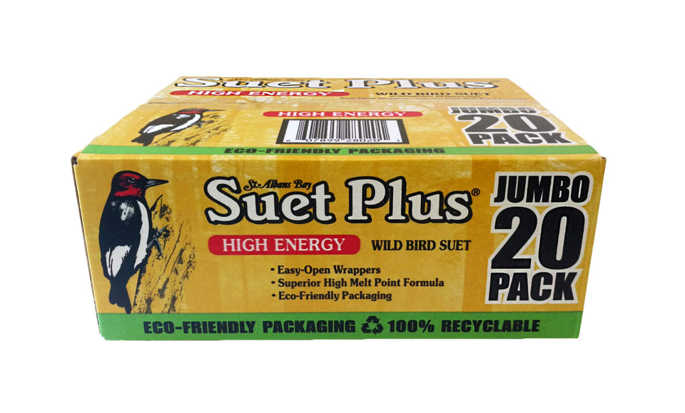 ST. ALBANS BAY SUET PLUS 11oz cake pack fuels backyard birds with reliable energy