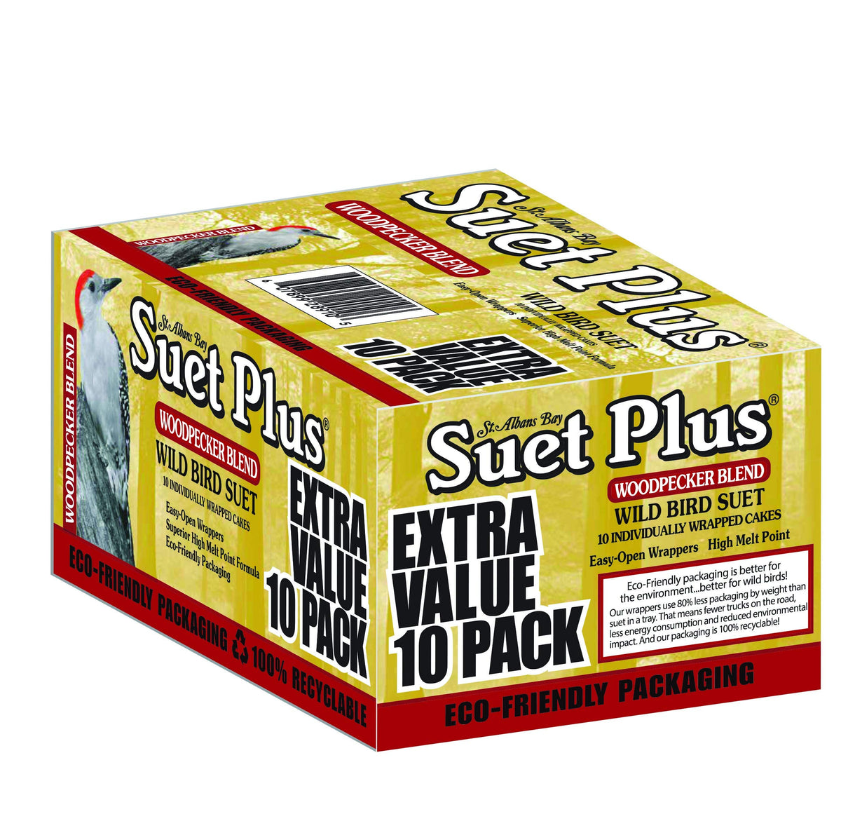 ST. ALBANS BAY SUET PLUS easy-open packaging keeps feeding tidy