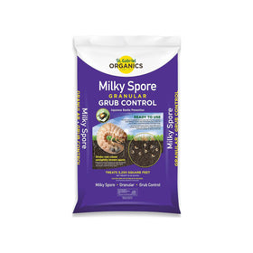 St. Gabriel Organics Milky Spore granules ready for lawn use, organic and non-toxic