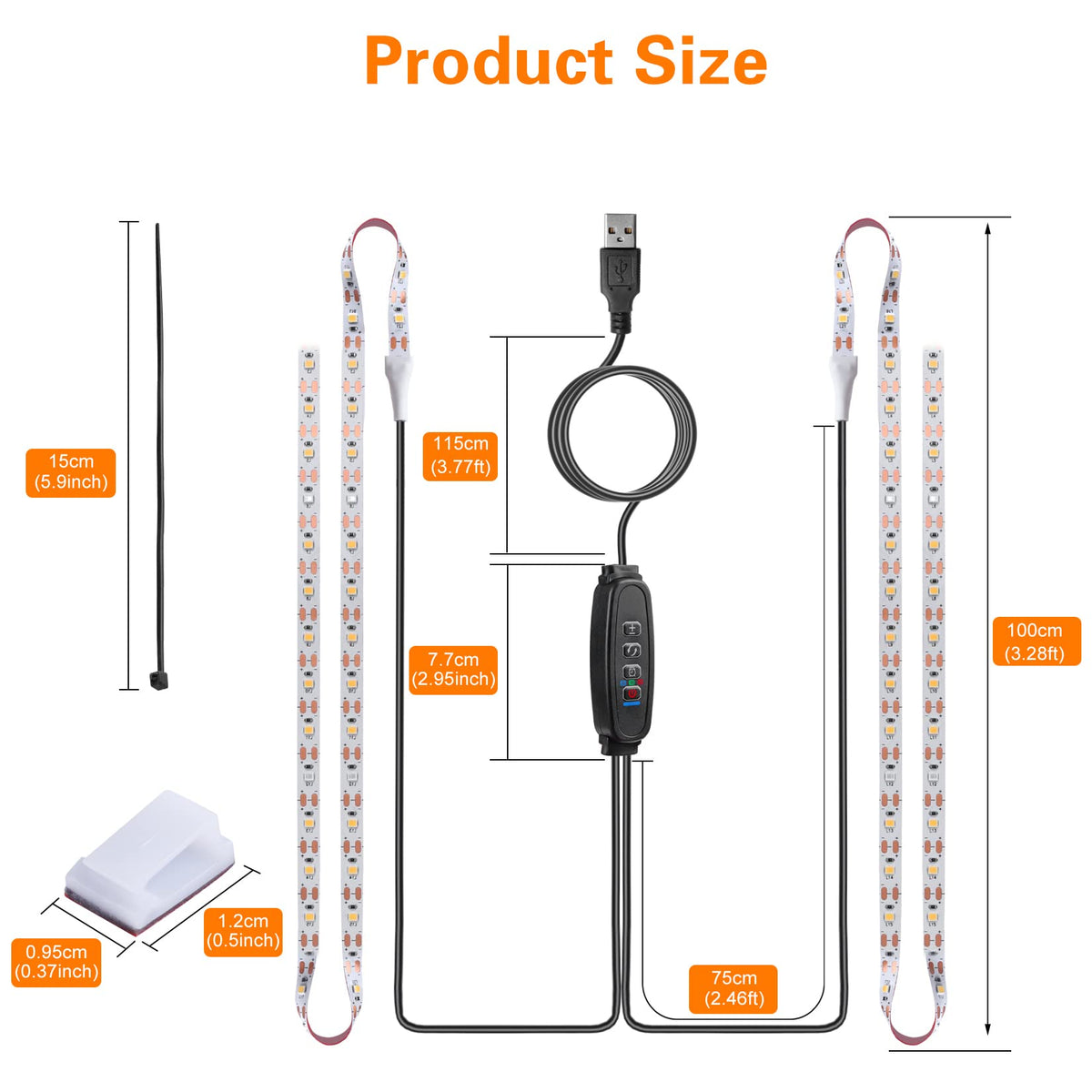 ST.MARY TINO grow light strip fits shelves or walls