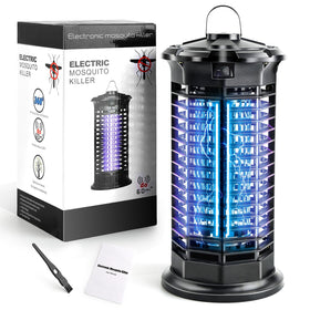 STABLEP Electric Bug Zapper outdoors with purple UVA bulbs attracts pests for patio evenings