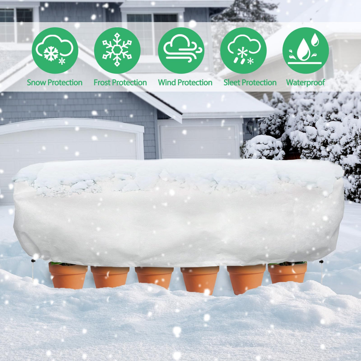 Stadeco cover on a balcony planter for urban gardening