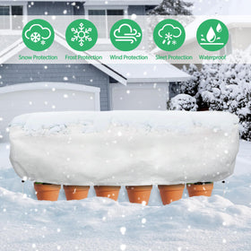 Stadeco cover on a balcony planter for urban gardening