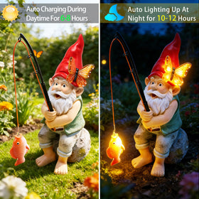 Stadeco waterproof yard decor gnome withstands rain and frost