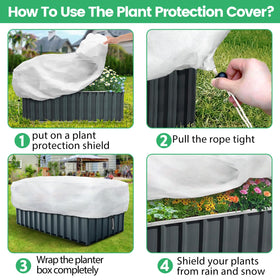 Winter protection by Stadeco frost cloth over plants in cold weather