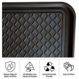 Stalwart boot tray for indoor outdoor use keeps entryways tidy.