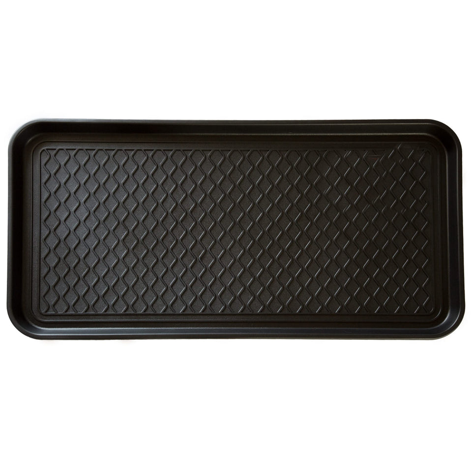 Stalwart 75-ST6012 boot tray with raised edge protects floors from spills.