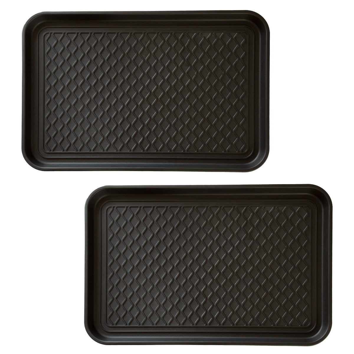 Stalwart all-weather boot tray 2-pack keeps entryways dry and clean.
