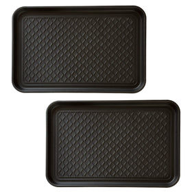 Stalwart all-weather boot tray 2-pack keeps entryways dry and clean.