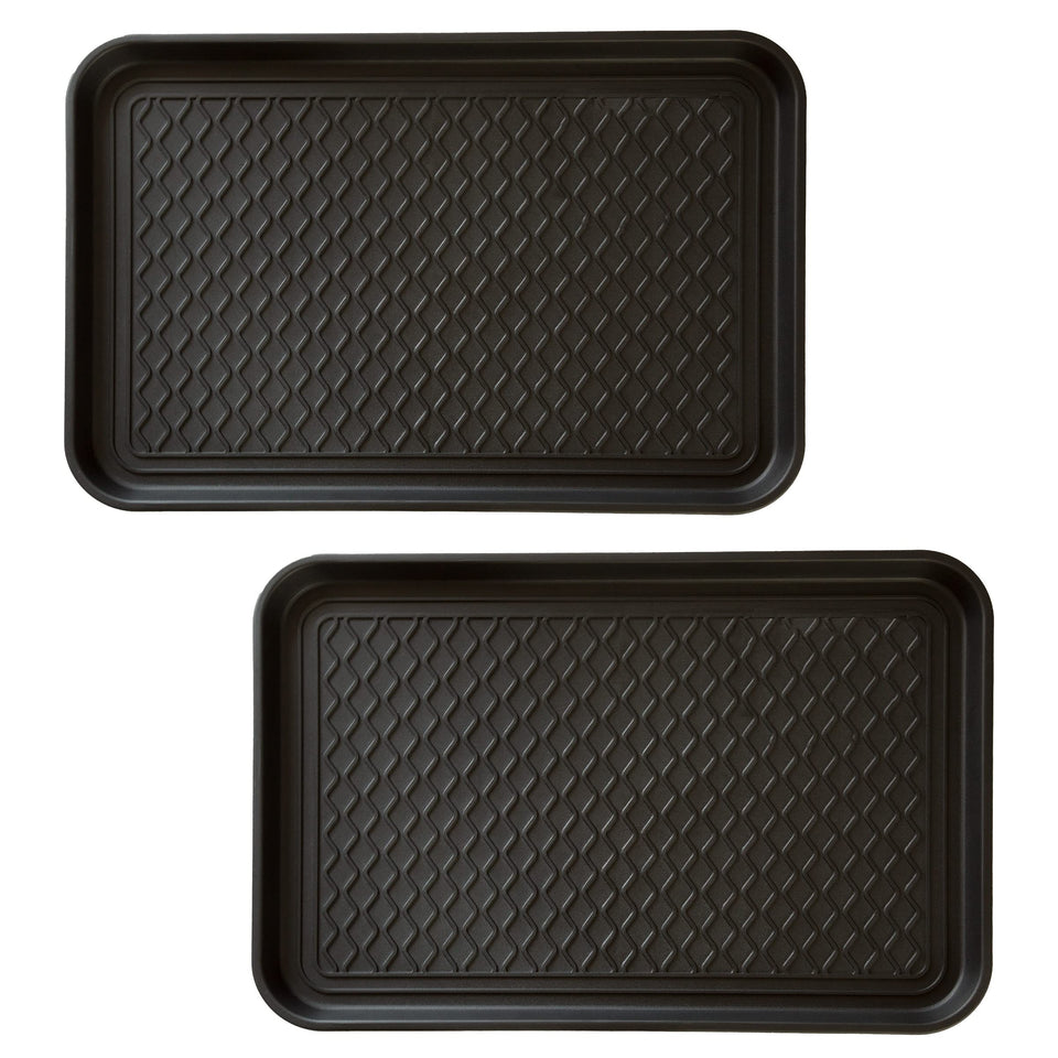 Stalwart all-weather boot tray 2-pack keeps entryways dry and clean.