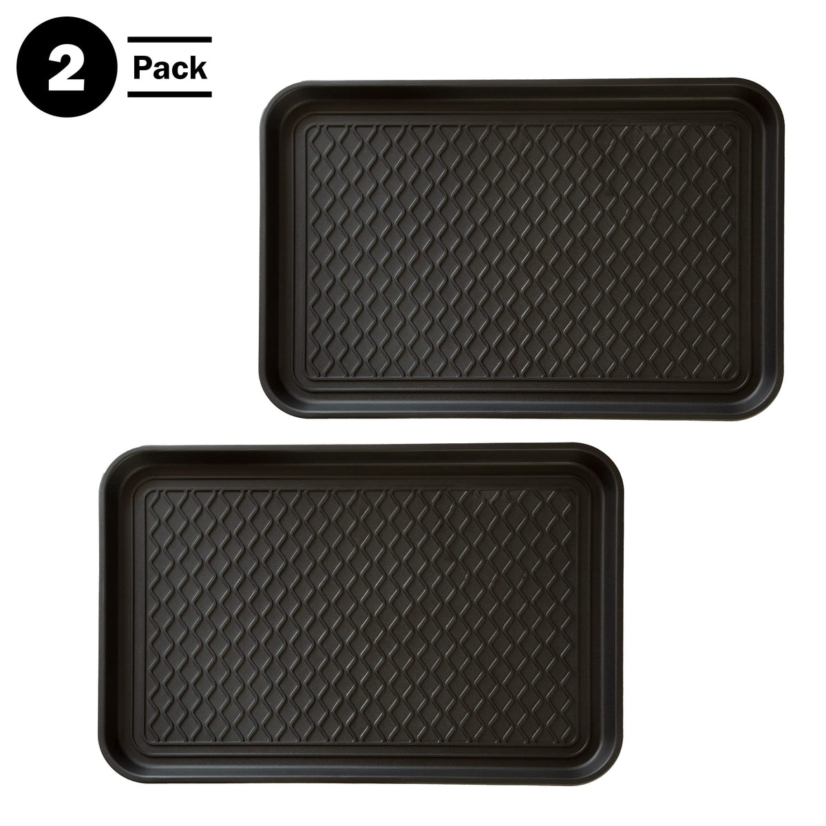 Stalwart boot tray raised edge design contains mud and moisture.