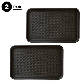 Stalwart boot tray raised edge design contains mud and moisture.