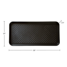 Stalwart boot tray with 1.25-inch raised edge catches spills and pet messes.