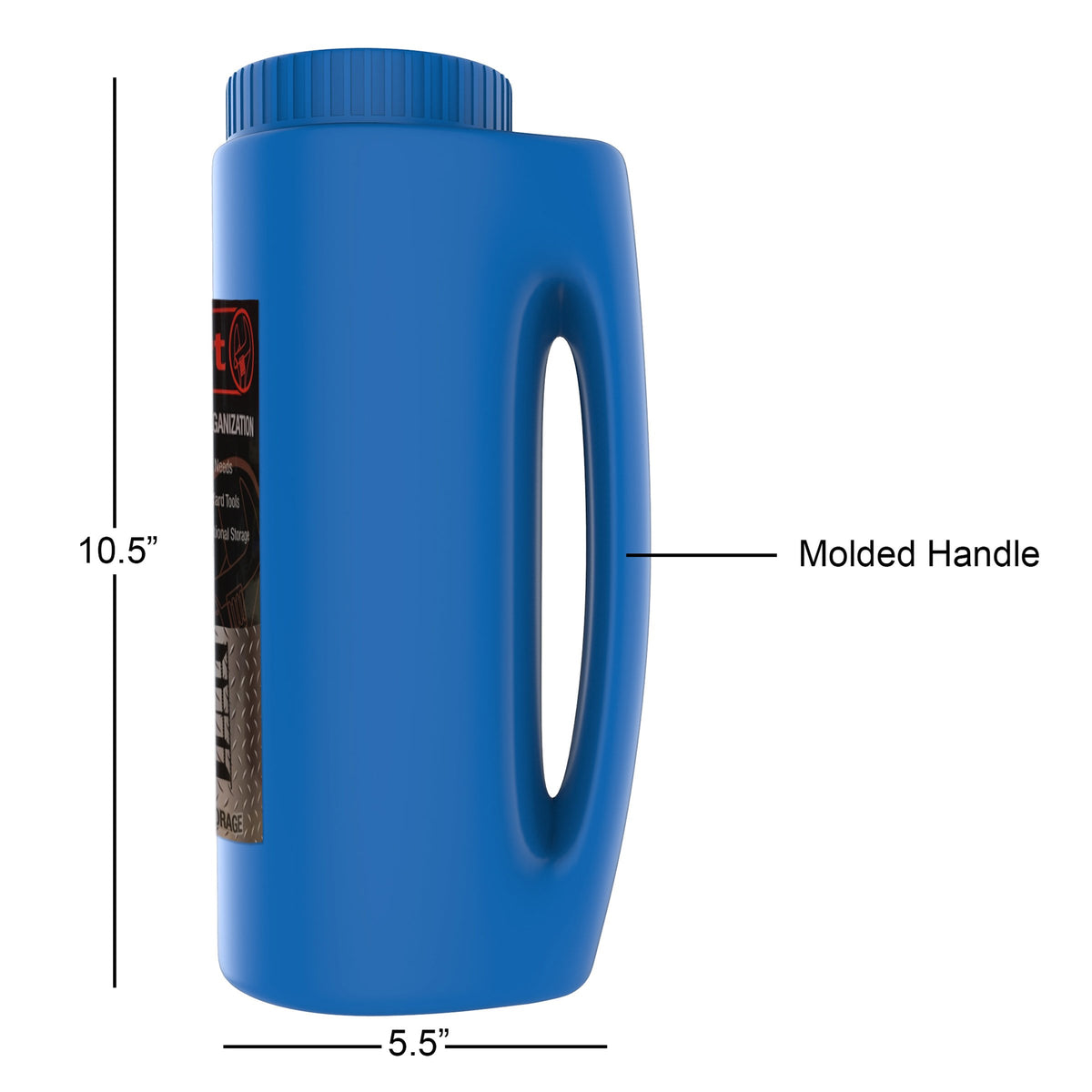 Stalwart twist-off lid enables quick refills for seeds or salt.