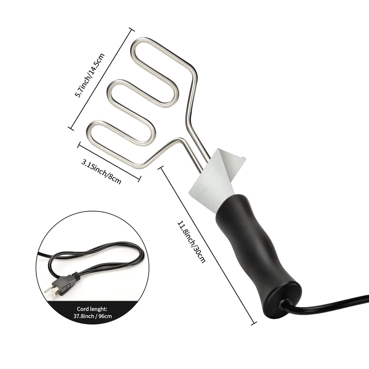 Stanbroil electric starter side handle design emphasizes safe, extended reach.