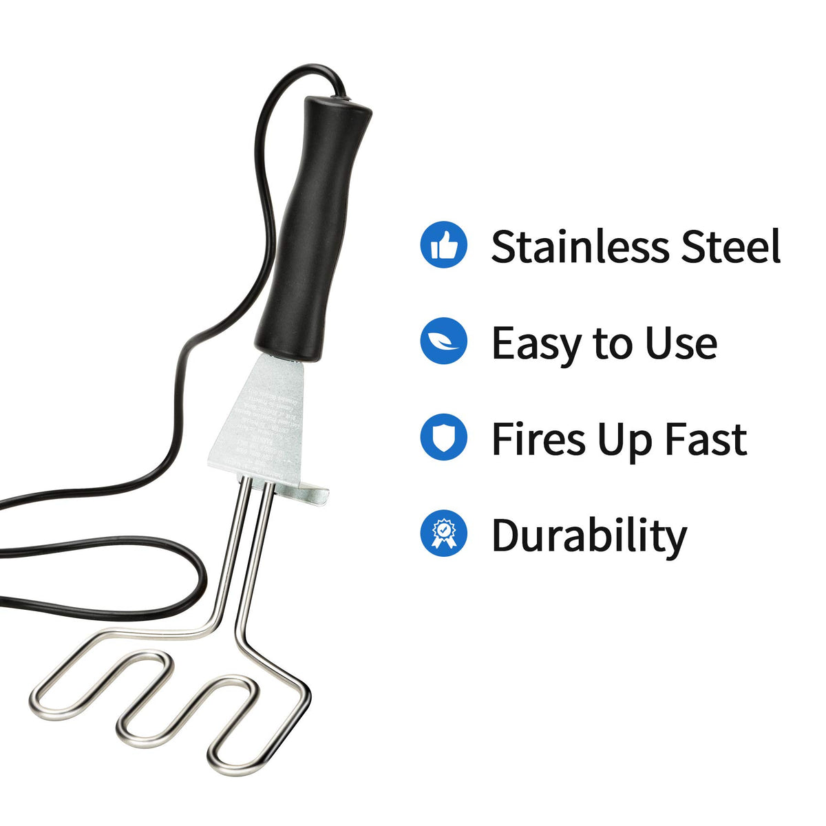 Stanbroil 600W heating element in action for faster coal ignition.