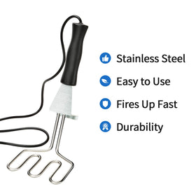Stanbroil 600W heating element in action for faster coal ignition.