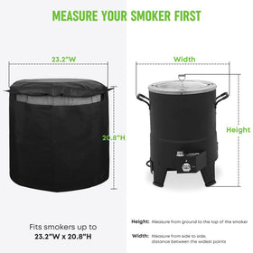 Stanbroil Big Easy cover with side vent reduces condensation on outdoor cookouts.