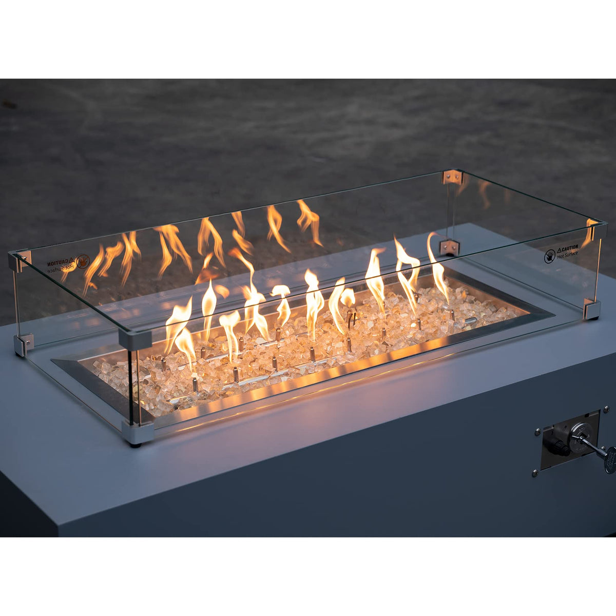 Stanbroil sparkle image demonstrates dazzling effect in outdoor fire pits