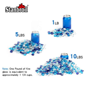 Stanbroil Caribbean blue drops add color pop and long lasting heat friendly decor