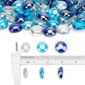 Stanbroil crystal ice drops provide shimmering contrast for modern fireplaces and outdoor bowls