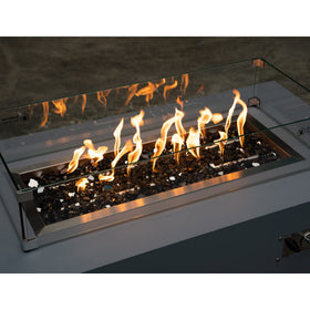 Stanbroil half-inch reflective glass provides even glow across your fire pit