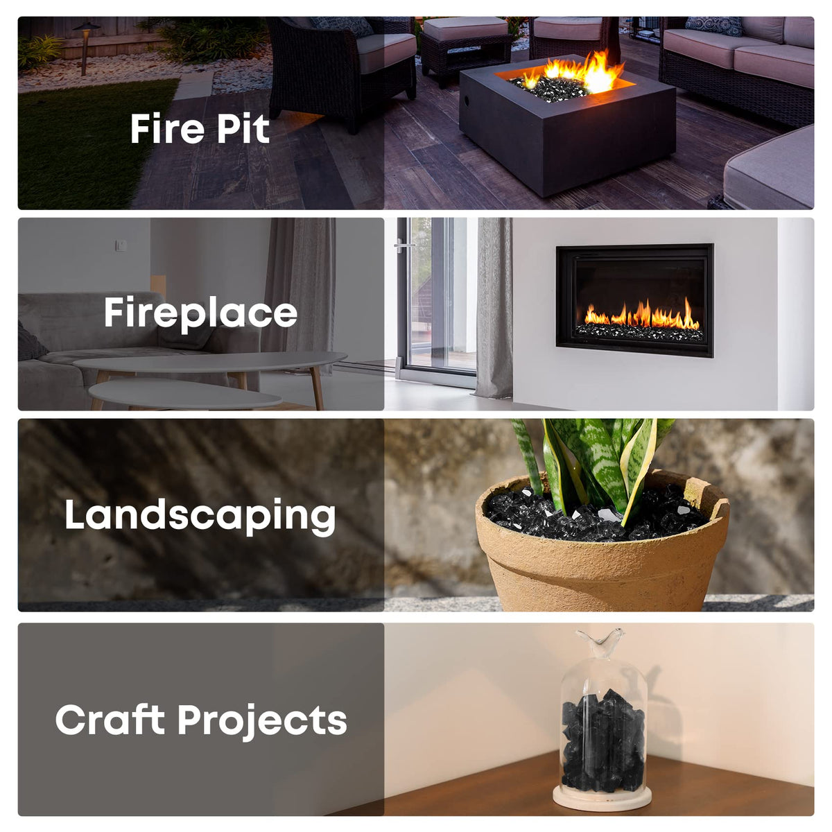 Stanbroil fire glass works with propane and natural gas for flexible setup