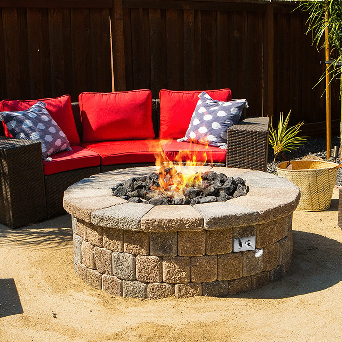 Stanbroil decorative gas valve key for fireplace and fire pit setups.