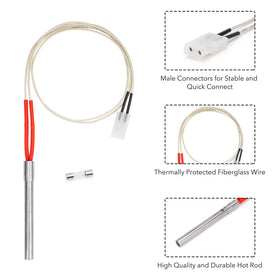 Stanbroil firepot interior length guide shows 1/8 to 1/4 inch exposure