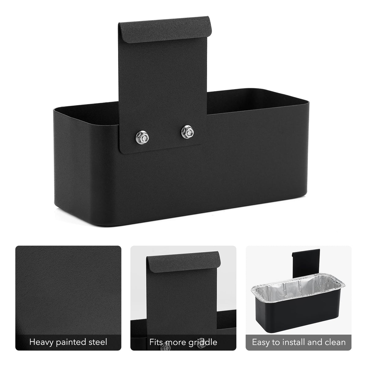 Stanbroil griddle grease pan compatibility with 28- and 36-inch models for easy setup.