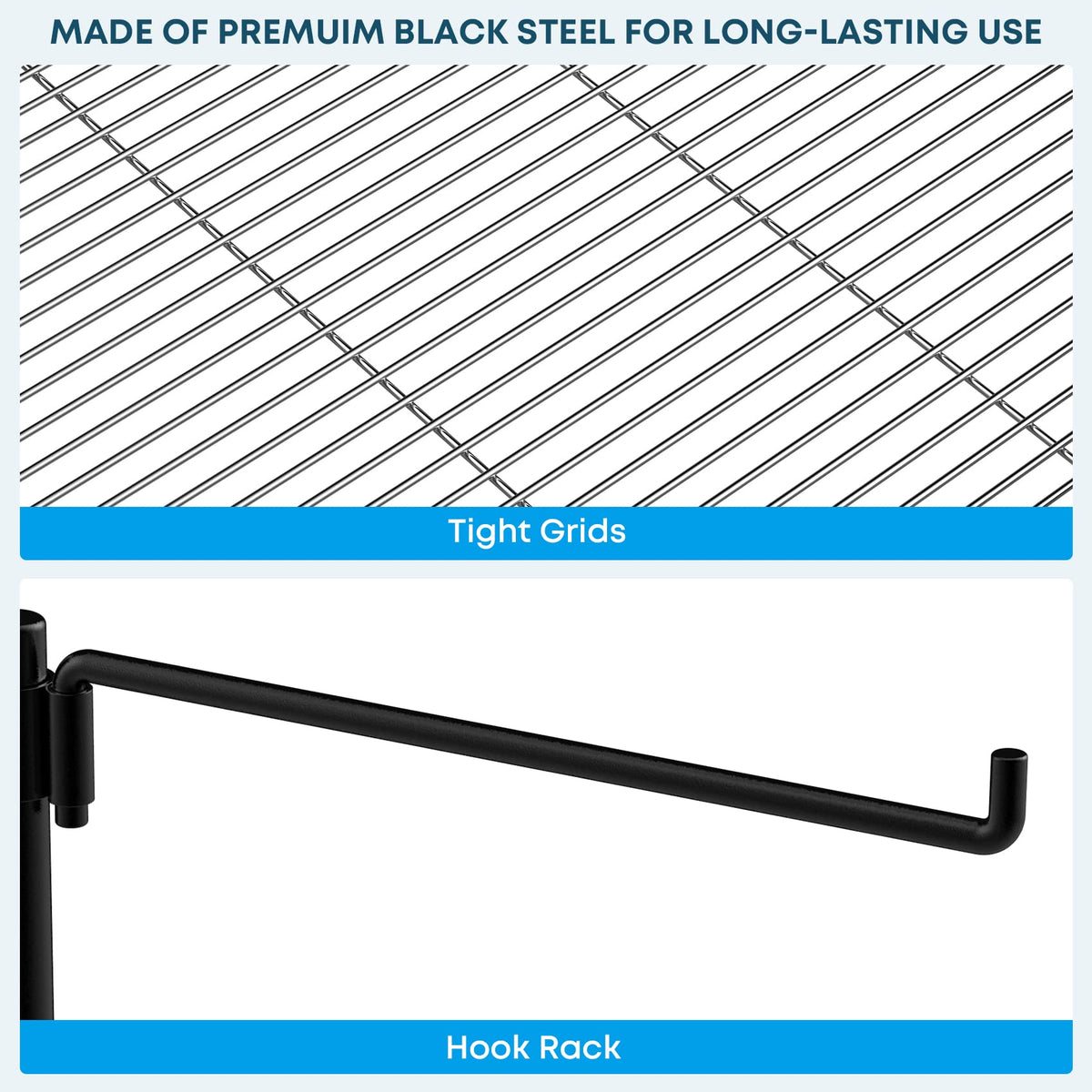 Stanbroil ground spike setup stabilizes the grill on uneven ground.
