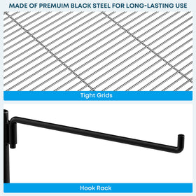 Stanbroil ground spike setup stabilizes the grill on uneven ground.