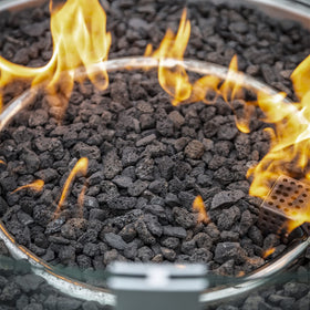 Stanbroil lava rock granules pair with logs or glass for balance.