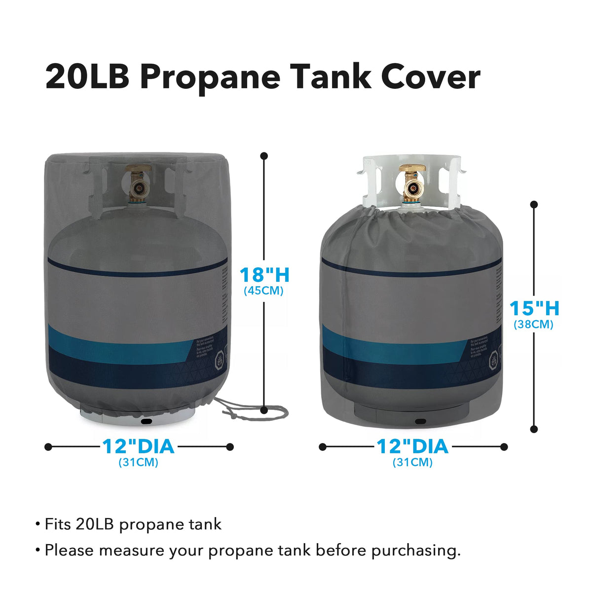 Stanbroil propane tank cover keeps the cylinder dry and clean.