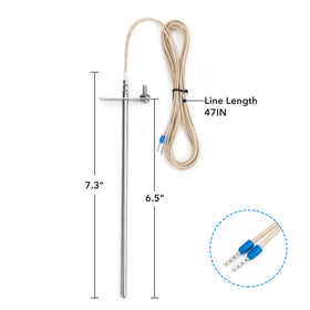 Stanbroil RTD probe installation shows tool-free thermostat splice.