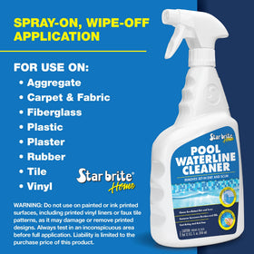STAR BRITE waterline cleaner cleaning fiberglass pool surface