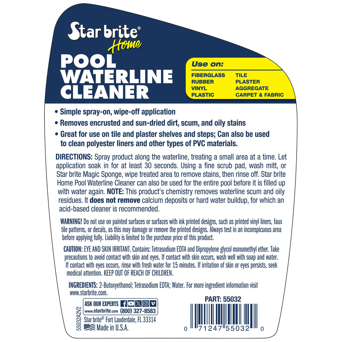 STAR BRITE waterline cleaner spray action for quick soak