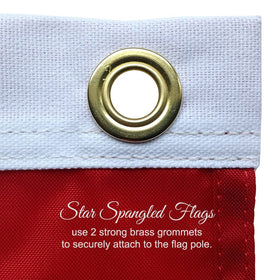 Star Spangled Flags fade-resistant nylon ensures vibrant color outdoors